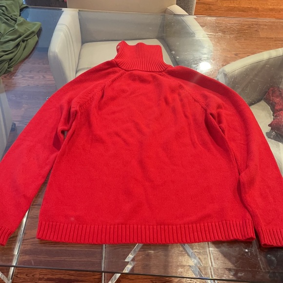 Ralph Lauren Xl Red Gold button Turtleneck - Picture 5 of 5